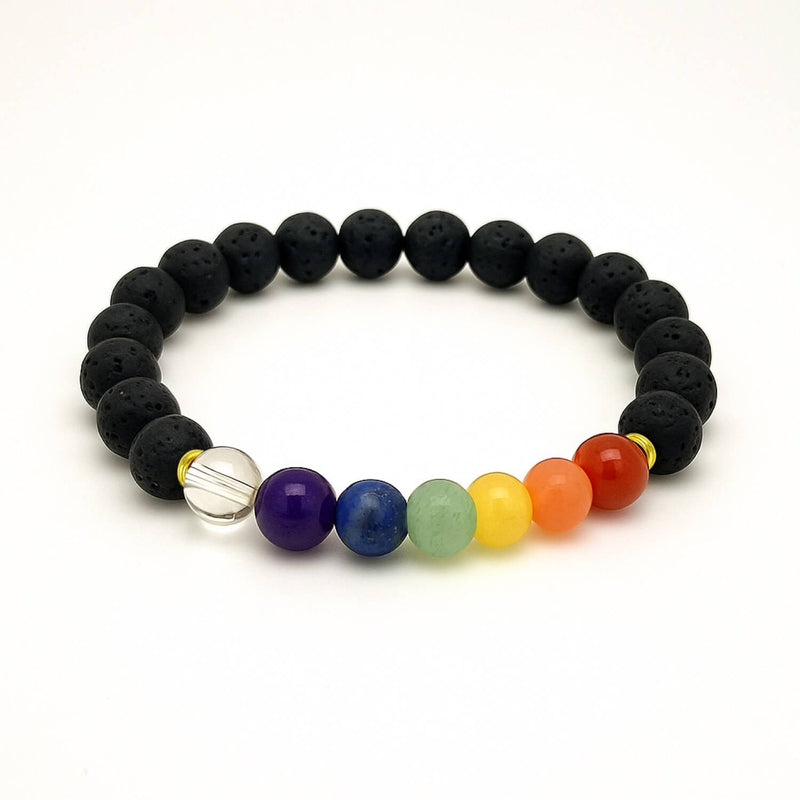 Personalised Chakra Bracelet with 7 Healing Gemstone for Energy, Balance & Anxiety Relief