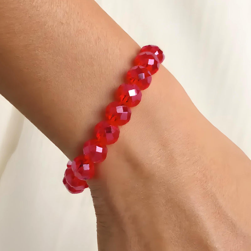 Energy Red Crystal Friendship Bracelet Healing Protection Luck Reiki Gift