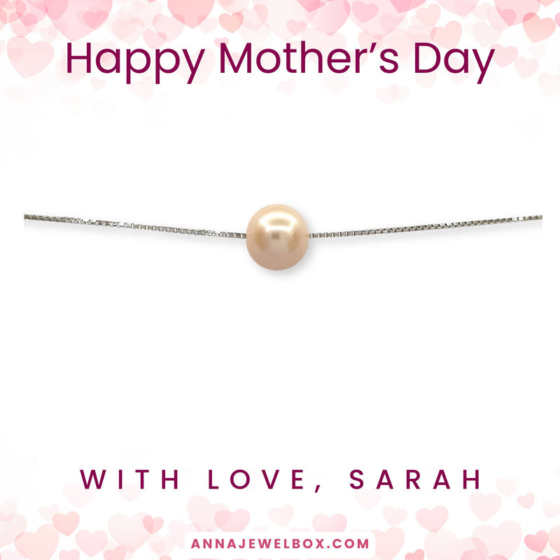 Personalised Freshwater Pearl 925 Sterling Silver Necklace Gift