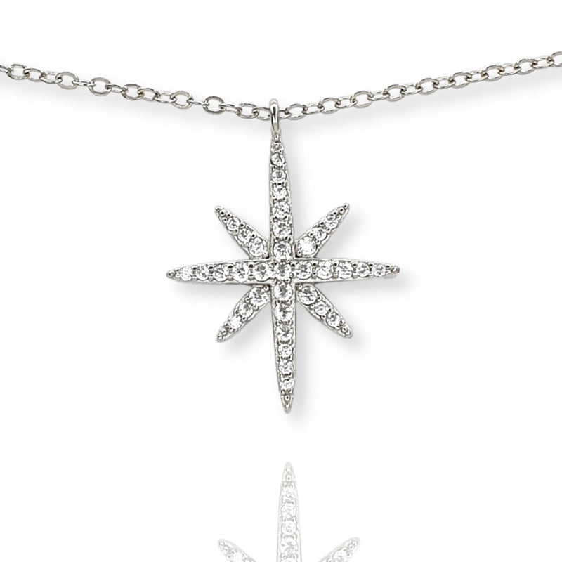 925 Sterling Silver Star Necklace Personalised Christmas Jewellery Gift for Her