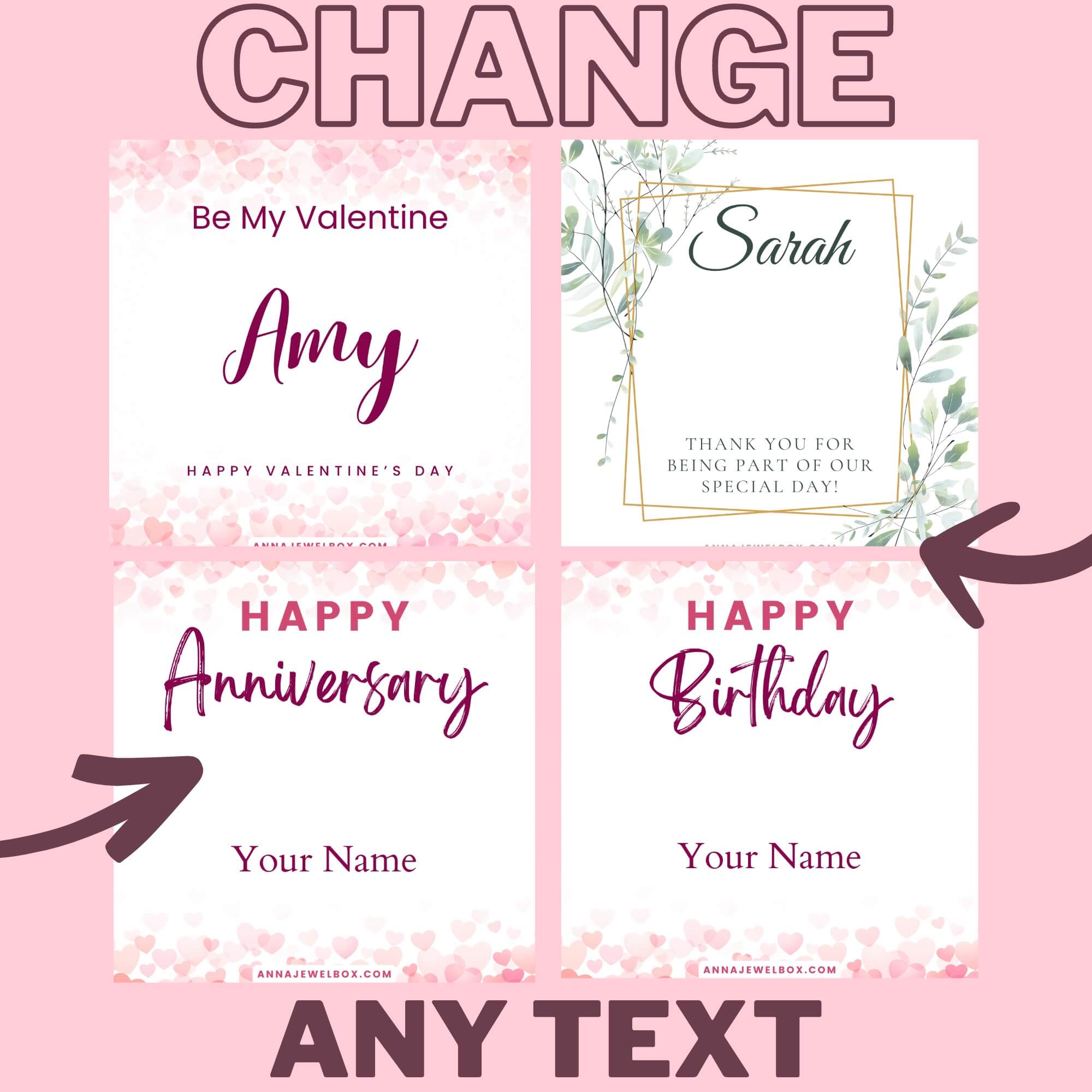 Personalised Mother's Day Crystal Heart Necklace Gift