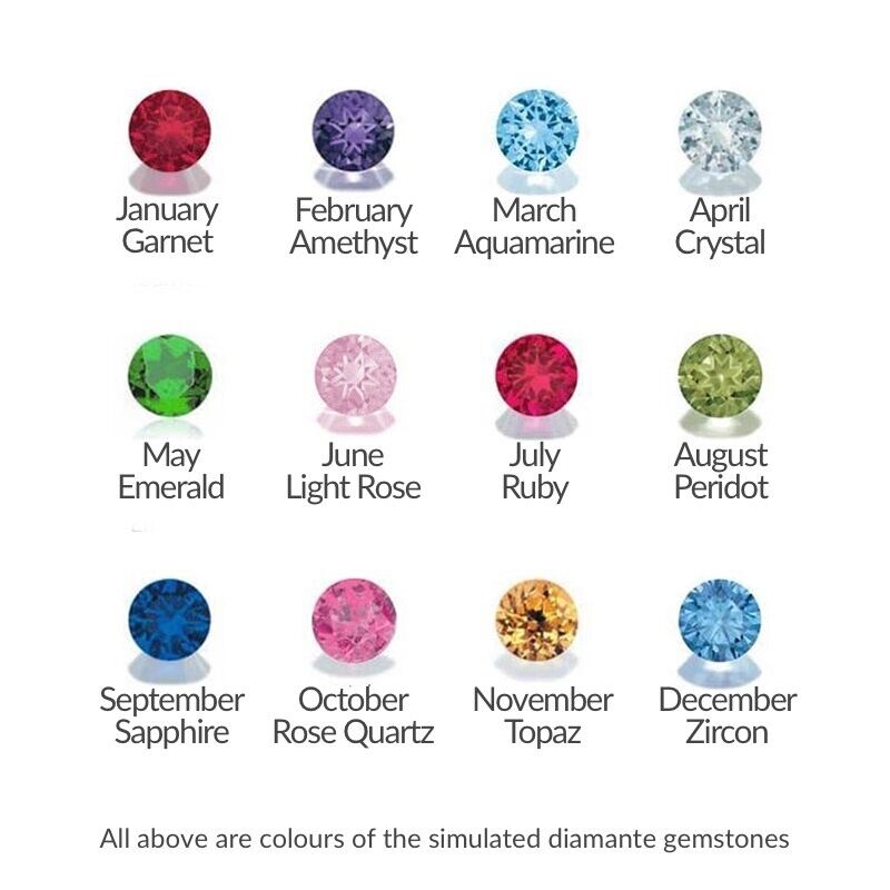 Mother's Day Gift Initial Birthstone Personalised Necklace