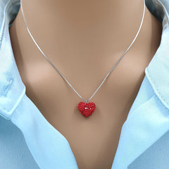925 Sterling Silver Personalised Birthday Gift Heart Necklace - Birthday Day Card Gift