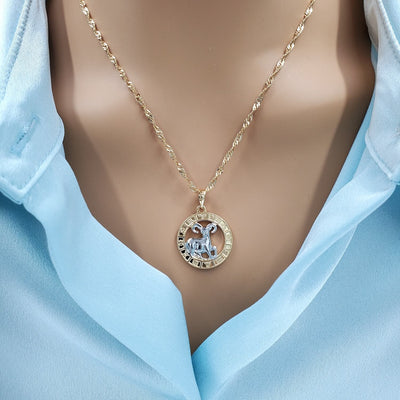 12 Horoscope Star Sign Zodiac Gold Plated Necklace