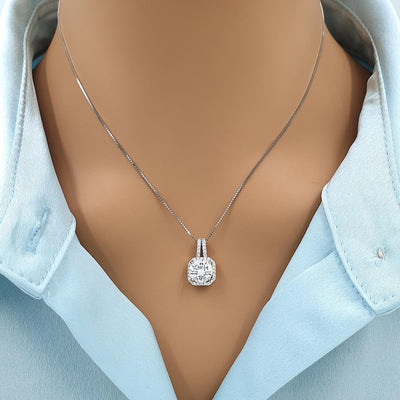 925 Sterling Silver Personalised Birthday Gift Crystal Necklace - Birthday Day Card Gift