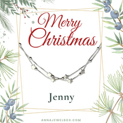 Personalised Sterling Silver Star Bracelet – Elegant Christmas Gift gift for mum, sister, wife, or girlfriend