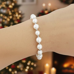 Elegant Freshwater Pearl Bracelet —  Perfect Christmas Gift