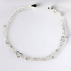 Personalised Sterling Silver Hearts Bracelet – Valentine's Day Gift for Her