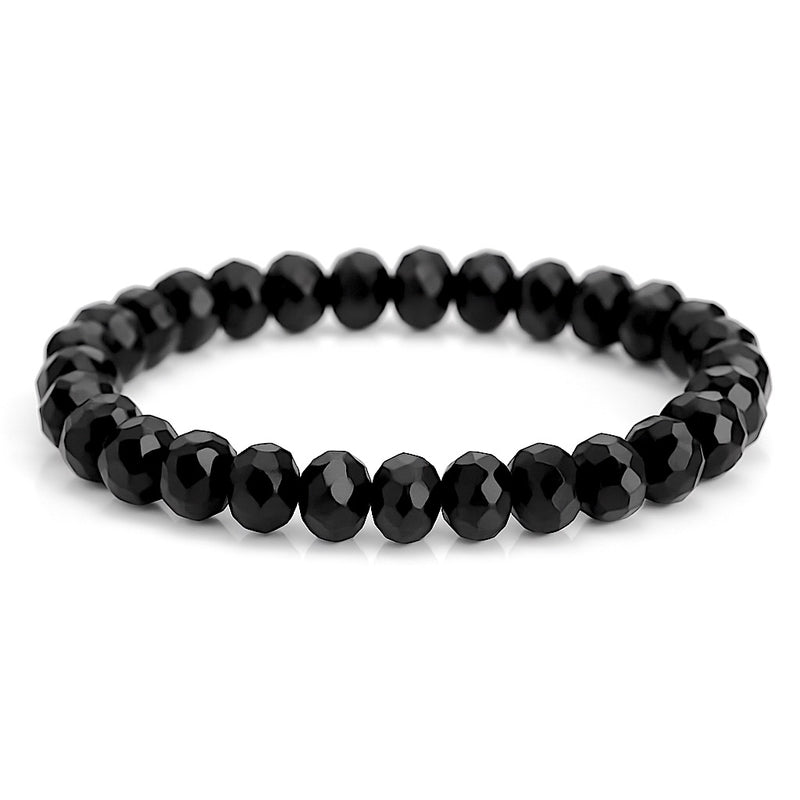 Strength - Elegant Black Crystal Bracelet