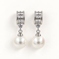 Clip On Gold Silver Pearl Earrings for Unpierced Ears