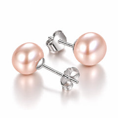 Elegant 925 Sterling Silver Pearl Stud Earrings – The Perfect Wedding Day Gift
