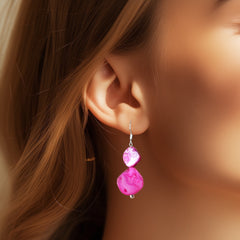 Rainbow Mother Of Pearl Drop Earrings
