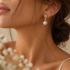 Clip On Gold Silver Pearl Earrings for Unpierced Ears
