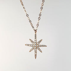 Personalised Gold Vermeil 925 Sterling Silver North Star Necklace
