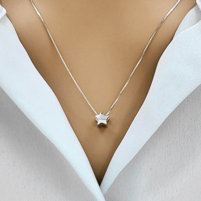 925 Sterling Silver Star Necklace - Birthday Anniversary Graduation Gift for Her