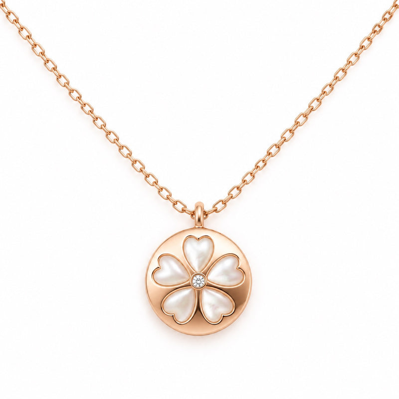 Personalised Gold Plated Sterling Silver Love Flower Necklace | Custom Engraved Jewellery for Birthdays, Anniversaries & Special Occasions