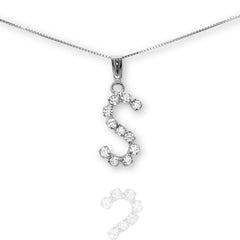 Personalised Silver Initial Letter Necklace Mother's Day Gift