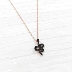 Wisdom Snake Snake Necklace in Gold Vermeil Sterling Silver