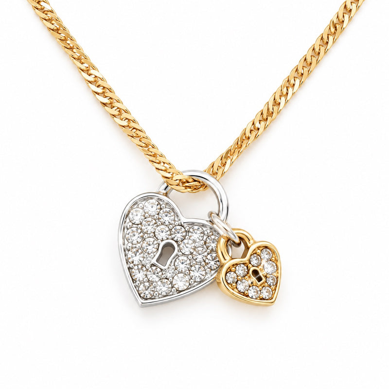 Personalised Twin Hearts Necklace Gift - Custom Jewellery for Birthdays, Anniversaries & Special Occasions