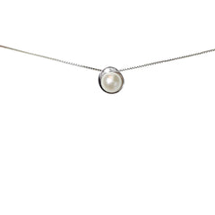 Sterling Silver Freshwater Pearl Necklace – Elegant Christmas Gift for Her