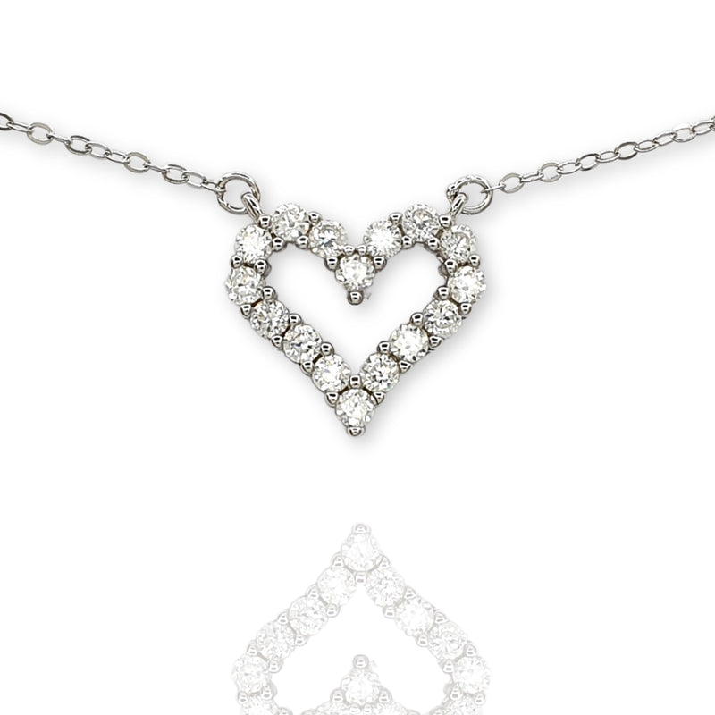 Personalised 925 Sterling Silver Crystal Heart Necklace | Custom Jewellery for Birthdays, Anniversaries & Special Occasions