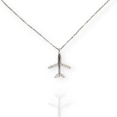 Airplane 925 Sterling Silver Necklace