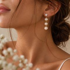 Freshwater Baroque Pearl Drop Earrings Gold Bridal Wedding Jewellery Gift