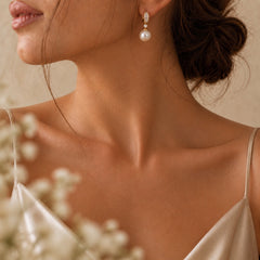 Clip On Gold Silver Pearl Earrings for Unpierced Ears