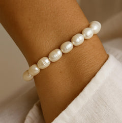 Elegant Freshwater Pearl Bracelet —  Perfect Christmas Gift