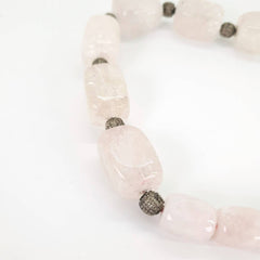 Rose Quartz Necklace, Raw Crystal Necklace, Healing Crystal Jewellery, Pink Gemstone Necklace Gift for Her