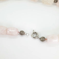 Rose Quartz Necklace, Raw Crystal Necklace, Healing Crystal Jewellery, Pink Gemstone Necklace Gift for Her