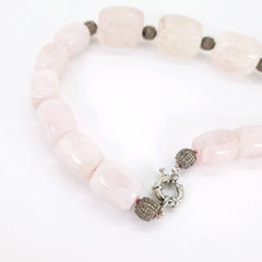 Rose Quartz Necklace, Raw Crystal Necklace, Healing Crystal Jewellery, Pink Gemstone Necklace Gift for Her