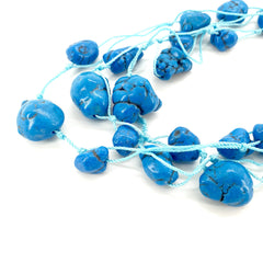 Raw Turquoise Nugget Necklace - Turquoise Jewellery - Chunky Boho Layered Jewelry - December Birthstone Necklace - Etsy UK