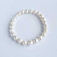 Freshwater Pearl Bracelet, Small Baroque Pearl Bracelet, Stretch Pearl Jewellery, Minimalist Gift for Her