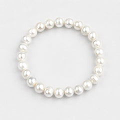 Freshwater Pearl Bracelet, Small Baroque Pearl Bracelet, Stretch Pearl Jewellery, Minimalist Gift for Her