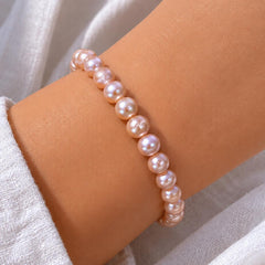 Freshwater Pearl Bracelet, Small Baroque Pearl Bracelet, Stretch Pearl Jewellery, Minimalist Gift for Her