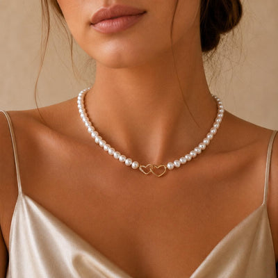 Bridal Baroque Pearls Choker Necklace, Dainty Elegant Irregular White Pearl Jewellery for Weddings & Bridesmaids, Dainty Bridal Gift