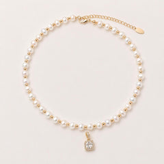 Bridal Baroque Pearls Choker Necklace, Dainty Elegant Irregular White Pearl Jewellery for Weddings & Bridesmaids, Dainty Bridal Gift