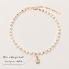 Bridal Baroque Pearls Choker Necklace, Dainty Elegant Irregular White Pearl Jewellery for Weddings & Bridesmaids, Dainty Bridal Gift