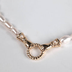 Bridal Baroque Pearls Choker Necklace, Dainty Elegant Irregular White Pearl Jewellery for Weddings & Bridesmaids, Dainty Bridal Gift