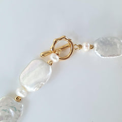 Bridal Baroque Pearls Choker Necklace, Elegant Irregular White Pearl Jewellery for Weddings & Bridesmaids, Statement Bridal Gift