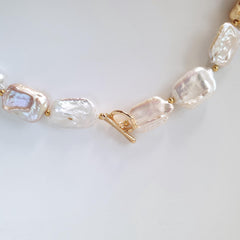 Bridal Baroque Pearls Choker Necklace, Elegant Irregular White Pearl Jewellery for Weddings & Bridesmaids, Statement Bridal Gift