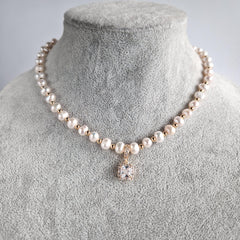 Bridal Baroque Pearls Choker Necklace, Dainty Elegant Irregular White Pearl Jewellery for Weddings & Bridesmaids, Dainty Bridal Gift
