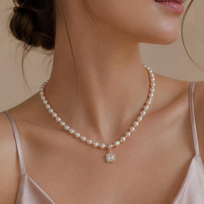 Bridal Baroque Pearls Choker Necklace, Dainty Elegant Irregular White Pearl Jewellery for Weddings & Bridesmaids, Dainty Bridal Gift