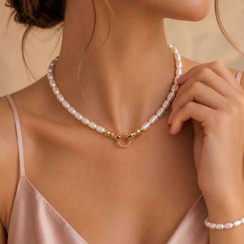 Bridal Baroque Pearls Choker Necklace, Dainty Elegant Irregular White Pearl Jewellery for Weddings & Bridesmaids, Dainty Bridal Gift