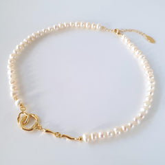 Bridal Baroque Pearls Choker Necklace, Dainty Elegant Irregular White Pearl Jewellery for Weddings & Bridesmaids, Dainty Bridal Gift