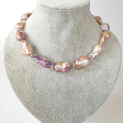 Natural Large Baroque Pearl Choker Necklace, Irregular Pearl Statement Chunky Jewellery For Women, Wedding Bridesmaid Gift, Etsy Uk Shop