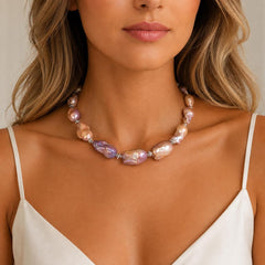 Natural Large Baroque Pearl Choker Necklace, Irregular Pearl Statement Chunky Jewellery For Women, Wedding Bridesmaid Gift, Etsy Uk Shop