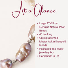Natural Large Baroque Pearl Choker Necklace, Irregular Pearl Statement Chunky Jewellery For Women, Wedding Bridesmaid Gift, Etsy Uk Shop