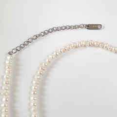 Dainty Baroque Rice Pearls Choker Necklace, Bridal Elegant Irregular White Pearl Jewellery for Weddings Bridesmaids Gift, Minimalist Wedding